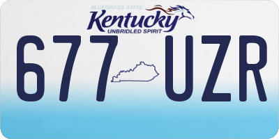 KY license plate 677UZR