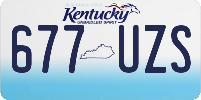 KY license plate 677UZS