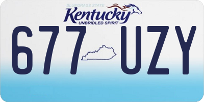 KY license plate 677UZY