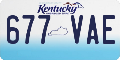 KY license plate 677VAE