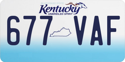 KY license plate 677VAF