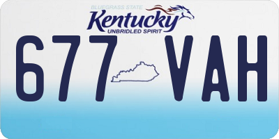KY license plate 677VAH