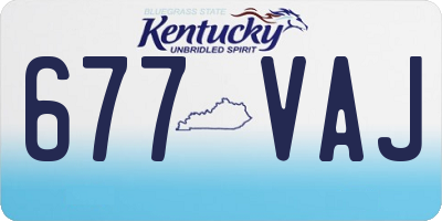 KY license plate 677VAJ