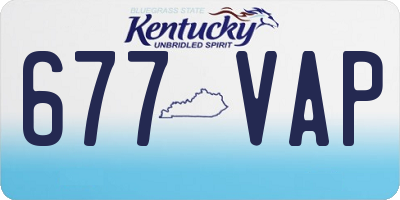 KY license plate 677VAP