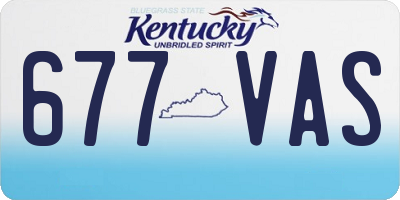 KY license plate 677VAS