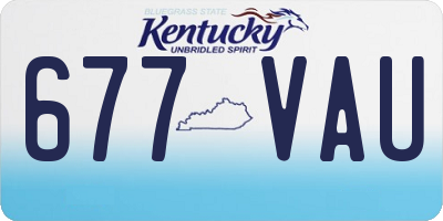 KY license plate 677VAU