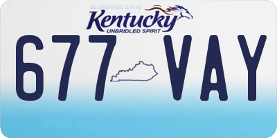 KY license plate 677VAY