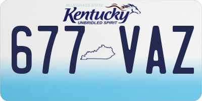 KY license plate 677VAZ