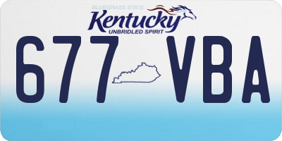 KY license plate 677VBA