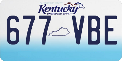 KY license plate 677VBE