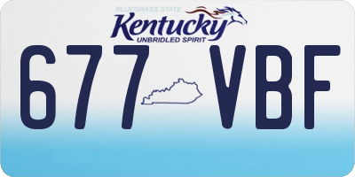 KY license plate 677VBF