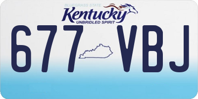 KY license plate 677VBJ
