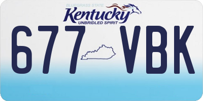 KY license plate 677VBK