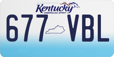 KY license plate 677VBL