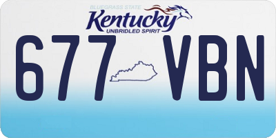 KY license plate 677VBN