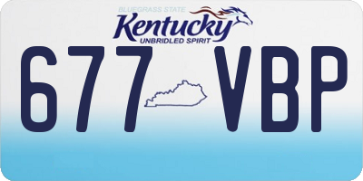 KY license plate 677VBP