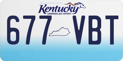 KY license plate 677VBT