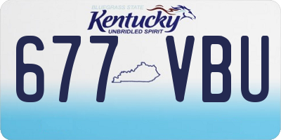 KY license plate 677VBU