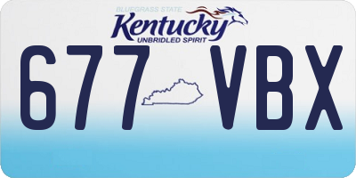 KY license plate 677VBX