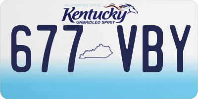 KY license plate 677VBY
