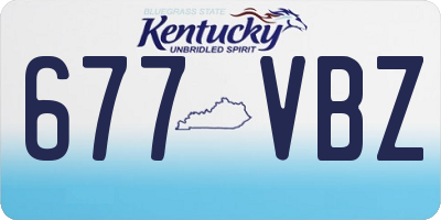 KY license plate 677VBZ