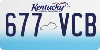 KY license plate 677VCB