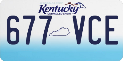 KY license plate 677VCE