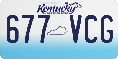 KY license plate 677VCG