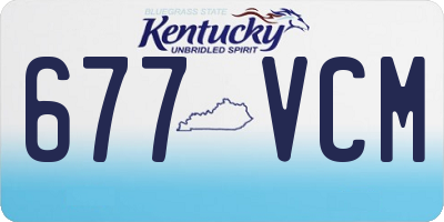 KY license plate 677VCM