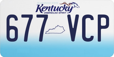 KY license plate 677VCP