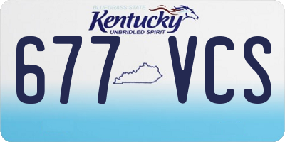 KY license plate 677VCS