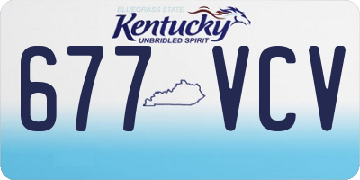 KY license plate 677VCV