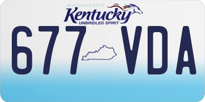 KY license plate 677VDA