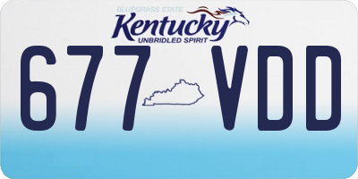 KY license plate 677VDD