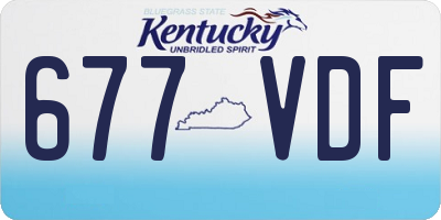 KY license plate 677VDF