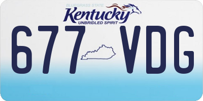KY license plate 677VDG