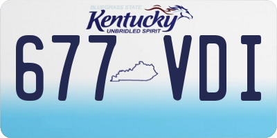 KY license plate 677VDI