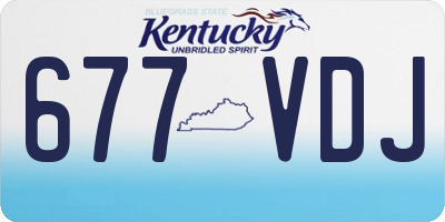 KY license plate 677VDJ
