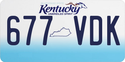 KY license plate 677VDK