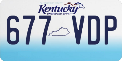 KY license plate 677VDP