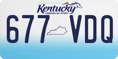 KY license plate 677VDQ