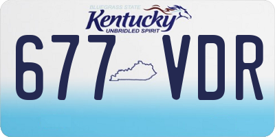 KY license plate 677VDR
