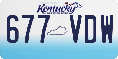 KY license plate 677VDW