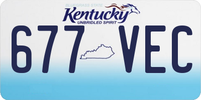 KY license plate 677VEC