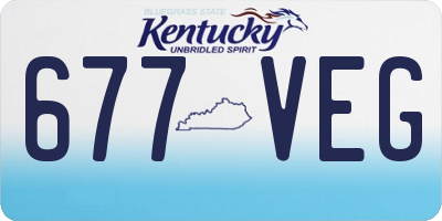 KY license plate 677VEG