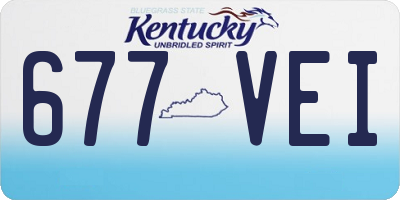KY license plate 677VEI
