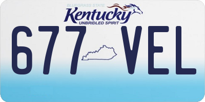 KY license plate 677VEL