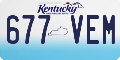 KY license plate 677VEM