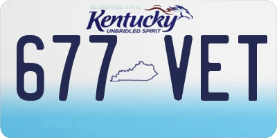 KY license plate 677VET