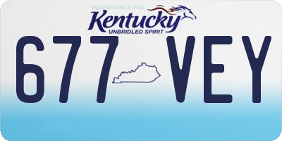 KY license plate 677VEY